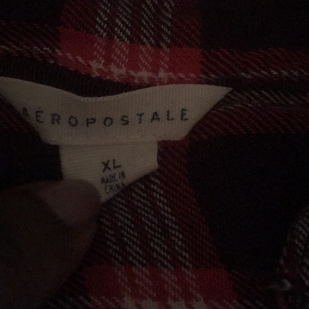 Plaid button down blouse